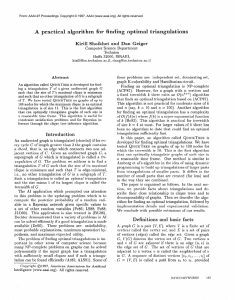 A  pact  ical  algorithm for  finding optimal triangulations