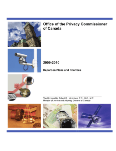 Office of the Privacy Commissioner of Canada  2009-2010