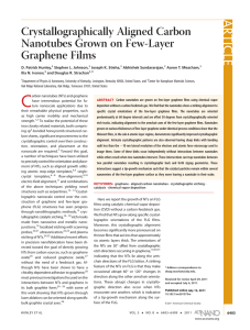 Crystallographically Aligned Carbon Nanotubes Grown on Few-Layer Graphene Films