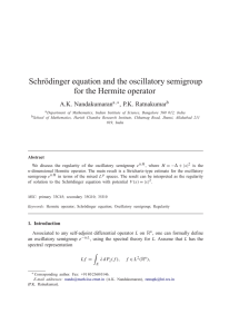 Schrödinger equation and the oscillatory semigroup for the Hermite operator A.K. Nandakumaran