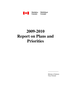 2009-2010 Report on Plans and Priorities