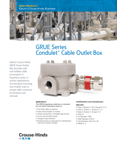 GRUE Series Condulet® Cable Outlet Box