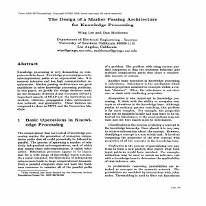 The  Design  of  a  Marker ... for  Knowledge Processing