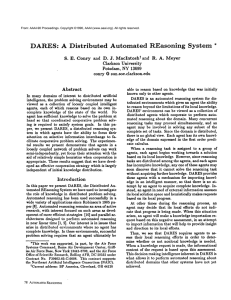 From: AAAI-90 Proceedings. Copyright ©1990, AAAI (www.aaai.org). All rights reserved.