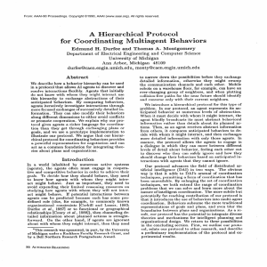 A  Hierarchical  Protocol for  Coordinating Multiagent  Behaviors