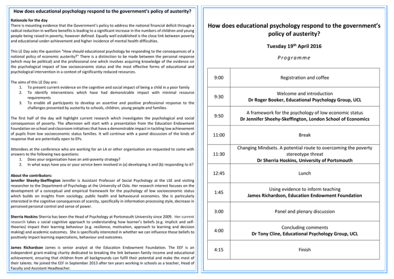 How Does Educational Psychology Respond To The Government s