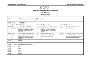 DECPsy Research Conference  18 May 2011