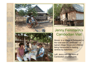 Jenny Feinmann’s Cambodian Visit