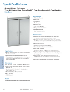 Type 4X Panel Enclosures Ground-Mount Enclosures Data Sheet