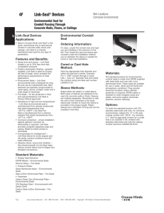 Link-Seal Devices Environmental Seal for Conduit Passing Through