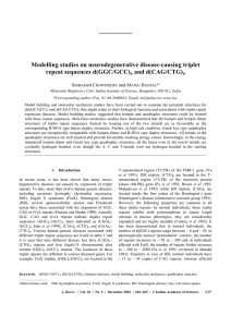 Modelling studies on neurodegenerative disease-causing triplet repeat sequences d(GGC/GCC) and d(CAG/CTG)