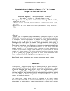 The Global Adult Tobacco Survey (GATS): Sample Design and Related Methods