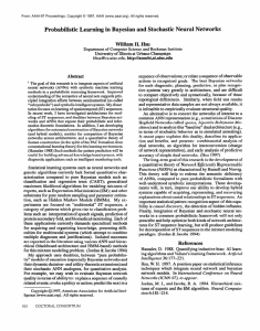 abilistic  Learning  in Bayesian  and Stochastic ... William H. Hsu