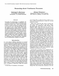 Reasoning  about  Continuous Christoph  S.  IIerrmann
