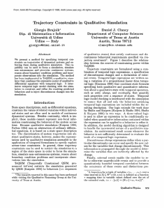 Trajectory  Constraints  in  Qualitative  Simulation