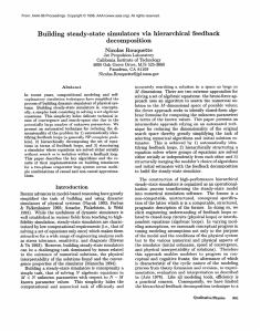 Building  steady-state  simulators  via  hierarchical ... decomposition Nicolas  Rouquette