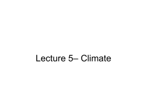 – Climate Lecture 5