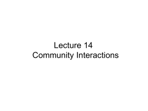 Lecture 14 Community Interactions