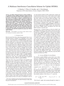 A Multiuser Interference Cancellation Scheme for Uplink OFDMA