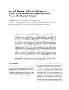 Spectral, Thermal, and Electrical Properties o- and m-toluidine)-Polystyrene Blends of Poly(
