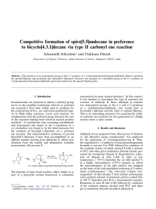 Competitive formation of spiro[5.5]undecane in preference