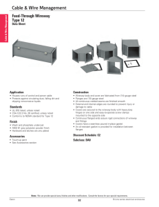 Cable &amp; Wire Management Feed-Through Wireway Type 12 Data Sheet