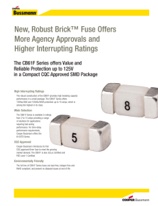 New, Robust Brick™ Fuse Offers More Agency Approvals and Higher Interrupting Ratings