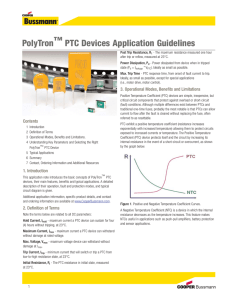 PolyTron™ PTC Devices Application Guidelines