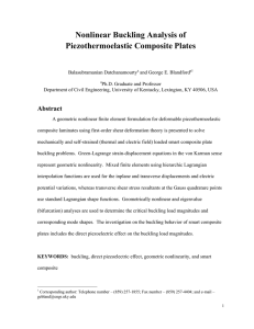 Nonlinear Buckling Analysis of Piezothermoelastic Composite Plates