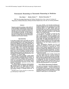 Partonomic Reasoning as  Taxonomic  Reasoning in  Medicine