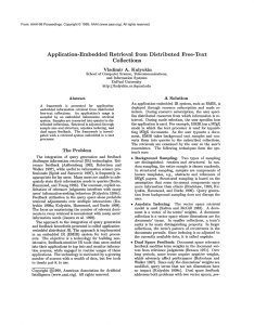 Application-Embedded Retrieval from  Distributed Free-Text