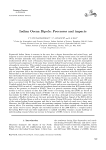 Indian Ocean Dipole: Processes and impacts