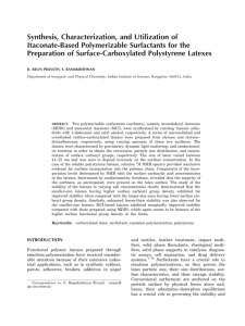 Synthesis, Characterization, and Utilization of Itaconate-Based Polymerizable Surfactants for the