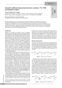 OBC Internally stabilized selenocysteine derivatives: syntheses, Se NMR and biomimetic studies†