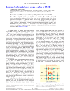 Evidence of enhanced phonon-energy coupling in SiO / Si 2