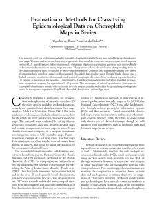 Evaluation of Methods for Classifying Epidemiological Data on Choropleth Maps in Series