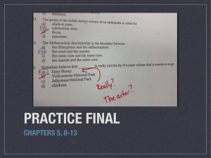 PRACTICE FINAL CHAPTERS 5, 8-13