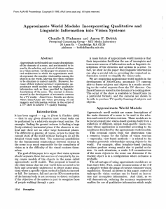 Approximate  World  Models:  Incorporating  Qualitative ... Linguistic  Informat  ion  into  Vision ...