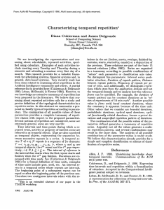 Characterizing temporal  repetition0
