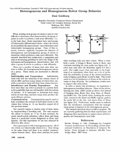 Heterogeneous  and  Homogeneous  Robot  Group ... Dani  Goldberg