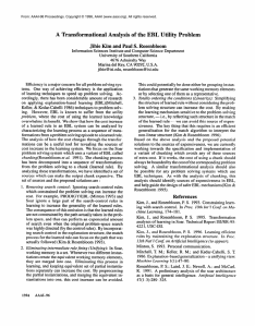 A  Transformatio  al Analysis  of the ... Jihie  Kim  and  Paul  S. Rosenbloom