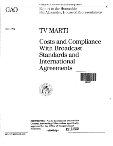 1111111111 I H Costs and Compliance With  Broadcast