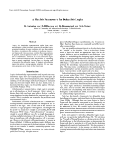 A Flexible Framework for Defeasible Logics G. Antoniou