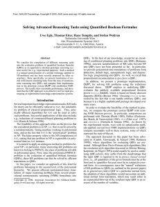 Solving Advanced Reasoning Tasks using Quantified Boolean Formulas