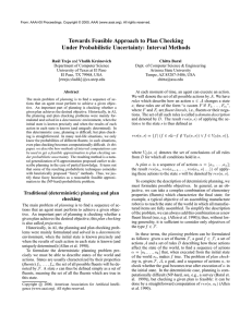Towards Feasible Approach to Plan Checking Under Probabilistic Uncertainty: Interval Methods