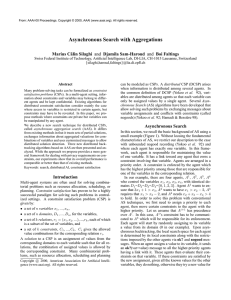Asynchronous Search with Aggregations Marius C˘alin Silaghi