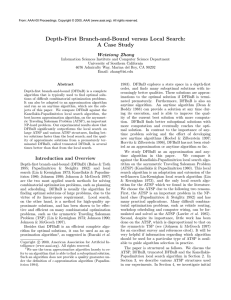 Depth-First Branch-and-Bound versus Local Search: A Case Study Weixiong Zhang