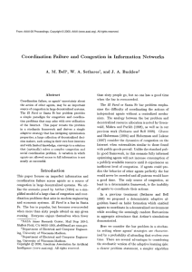 Coordination Failure  and  Congestion  in  Information ... A.  M.  Bell*,  W.  A. ...