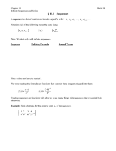 § 11.1    Sequences