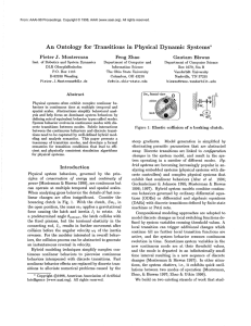 An Ontology  for  Transitions in  Physical Dynamic  Systems*